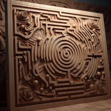 Patterns and decorations stl labyrinth 2 3d model